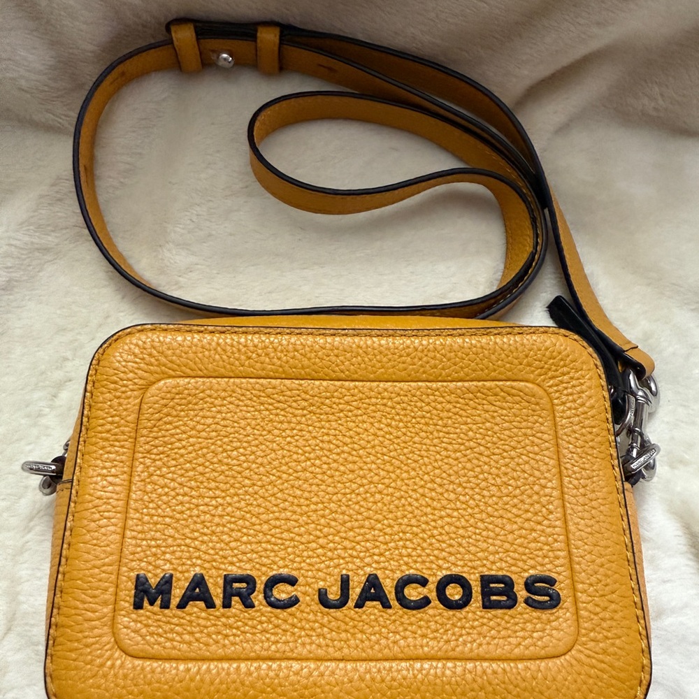 Marc Jacobs Mustard Yellow Pebbled Leather Crossbody Belt Bag